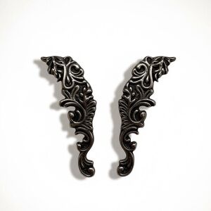 Vintage 925 Sterling Silver Climber Earrings Baroque Style Dangle Earrings